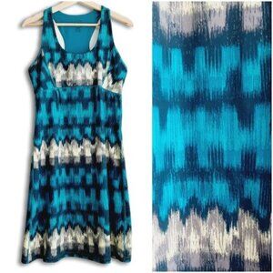 THE NORTH FACE | Stretchy Pullover Casual Mini Dress Racerback Blue Abstract M